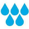  Clipart of five drops of water  